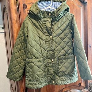 J. Crew Kids Olive Quilted Puffer Jacket